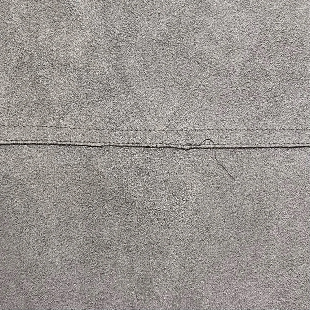 J Jill Suede V Neck Wrap Dress Sz 8 Dusky Purple Lavender - Picture 8 of 9